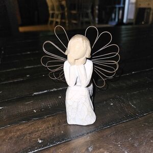 Willow Tree Angel Figurine in Cream and Brown